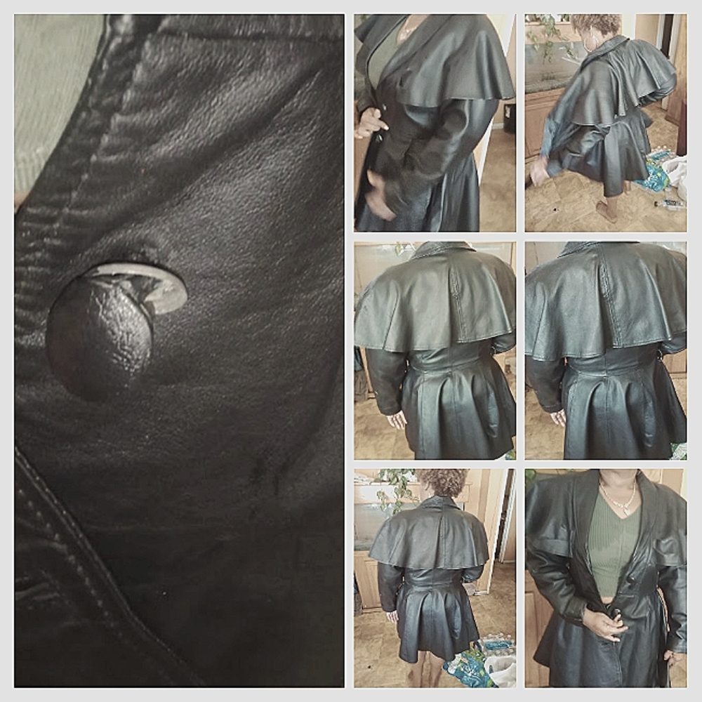 Black leather Dress Jacket